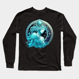 Water Nymph, Aquarius Zodiac Sign Long Sleeve T-Shirt